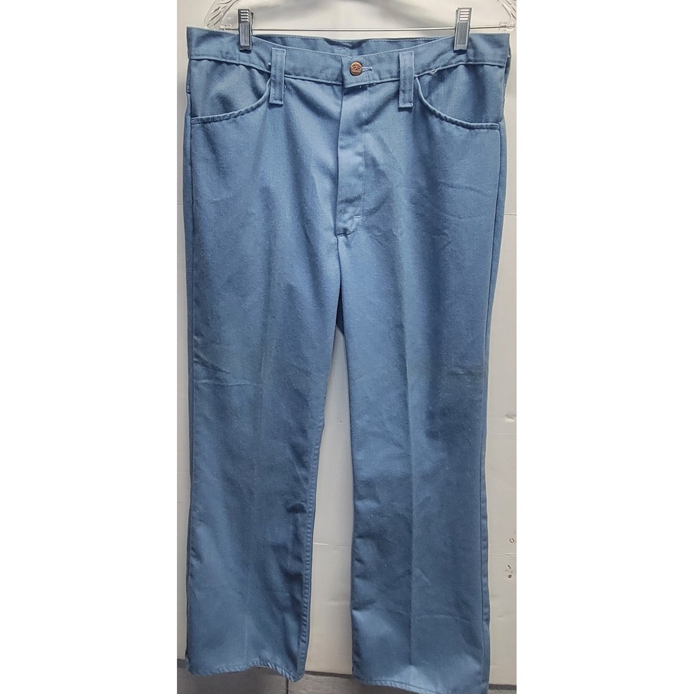 Vintage‎ Sears The Mens Store Jeans Joint Perma-Prest Light Blue Pants 34 Medium